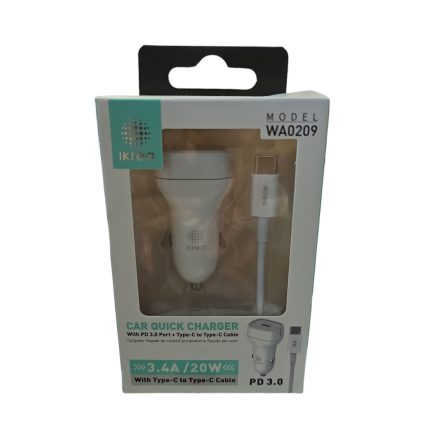 cargador de coche de Tipo-C  20W a 3.4A